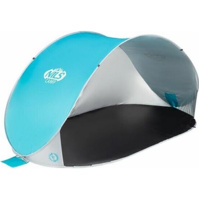 NILS NC3174 Tyrkysovo-Šedý Plážový Stan Samorozkládací Podlaha modrá – Hledejceny.cz
