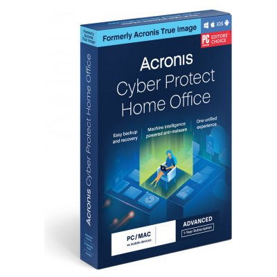 Acronis Cyber Protect Home Office Advanced pro 3 počítače + 500 GB úložiště, předplatné na 1 rok (HOBASHLOS) – Zboží Mobilmania