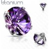 Piercing Šperky4U náhradní kamínek k labretě titan závit TIT1069-03C