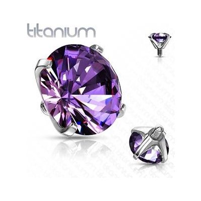Šperky4U náhradní kamínek k labretě titan závit TIT1069-03C – Hledejceny.cz