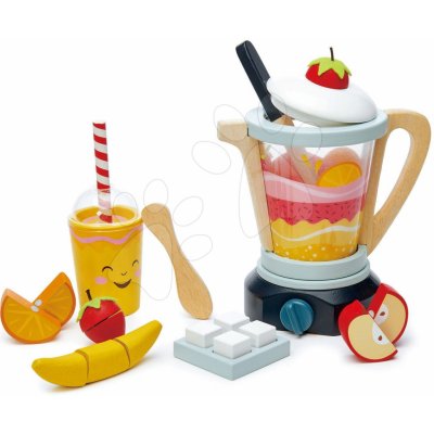 Leaf Toys Tender dřevěný mixér Fruity Blender s kelímkem ovocem a kostky ledu