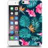 Pouzdro a kryt na mobilní telefon Apple Pouzdro Picasee silikonové Apple iPhone 6 Plus/6S Plus - Pink Monstera čiré