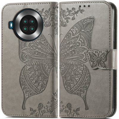 PROTEMIO 37610 ART Peněženkový kryt Cubot Note 20 / Note 20 Pro BUTTERFLY šedý – Zboží Mobilmania