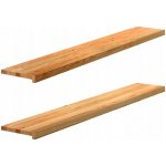 VidaXL Okenní parapety 2 ks, světle hnědá, 160 x 25 x 2 cm, masivní dubové dřevo – Sleviste.cz