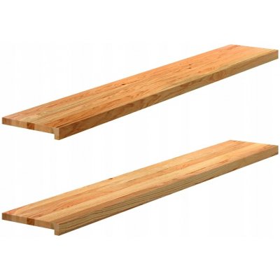 VidaXL Okenní parapety 2 ks, světle hnědá, 160 x 25 x 2 cm, masivní dubové dřevo – Sleviste.cz