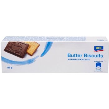 roO máslové sušenky s mléčnou čokoládou 125 g