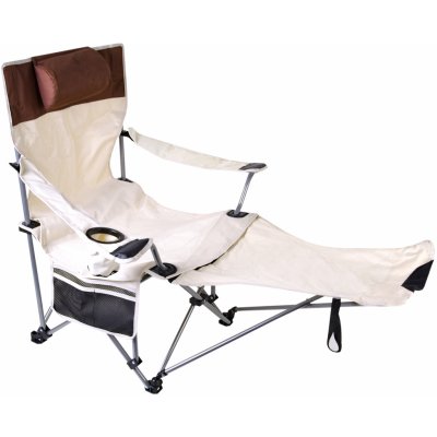Aga Rybářské skládací křeslo s podnožkou DS717 Béžové – Zbozi.Blesk.cz