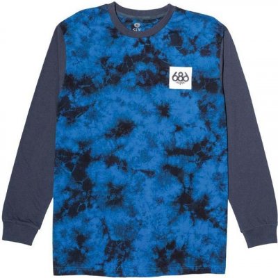 686 triko trippy L/S T-shirt Strata blue tie dye