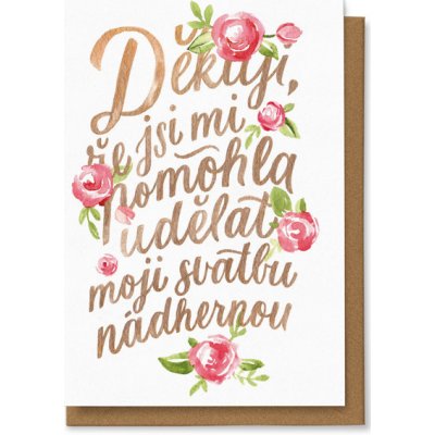 Chaukiss Děkuji, že jsi mi pomohla udělat moji svatbu nádhernou – Hledejceny.cz