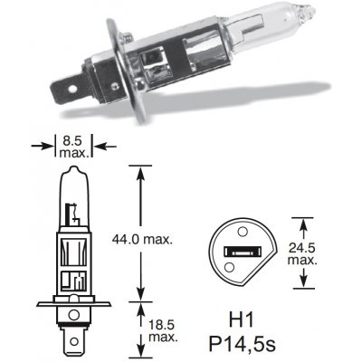 Lucas H1 P14,5s 12V 55W – Zboží Mobilmania