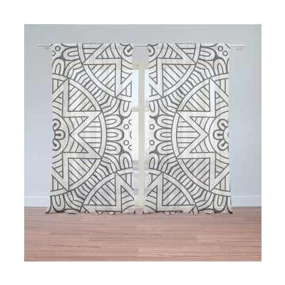 Sablio Záclony Hvězdy mehendi: 2ks 150x250cm – Hledejceny.cz