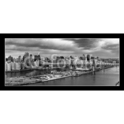 Skleněný obraz 1D - 120 x 50 cm - New York Cityscape Panoráma města New York – Zboží Mobilmania