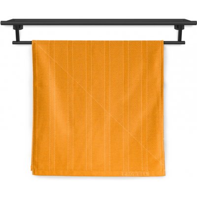 Veba Ručník PROWELL svislé pruhy oranžová 70 x 140 cm – Zboží Mobilmania