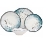 Hermia Porcelánová sada talířů Abstract I bílá modrá 24 ks – Zboží Dáma