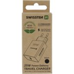 Swissten síťový adaptér PD 25W pro iPhone a Samsung (EKO balení) - černý – Hledejceny.cz