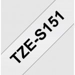 BROTHER TZES151 24mm, TZE-S151, průsvitná/černé písmo – Hledejceny.cz