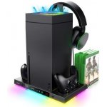 iPega XBX024S Multifunkční Nabíjecí RGB Stojan s Chlazením pro Xbox – Zboží Živě