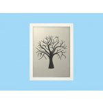 Svatební strom 1 v bílém rámu 33 x 43 cm – Zboží Dáma