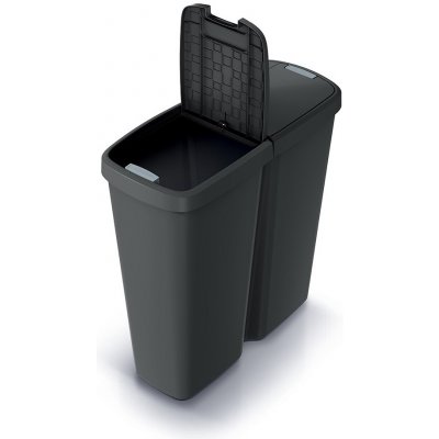 Prosperplast Odpadkový koš DUO černý, 50 l, černá