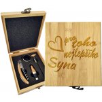 Sablio Dárková sada na víno Pro toho nejlepšího syna: 147×168×49 mm – Hledejceny.cz