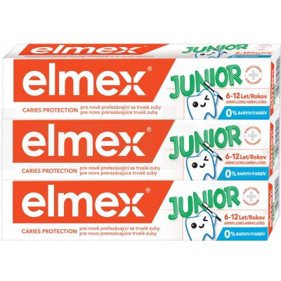Elmex zubní pasta Junior 3 x 75 ml – Zboží Mobilmania