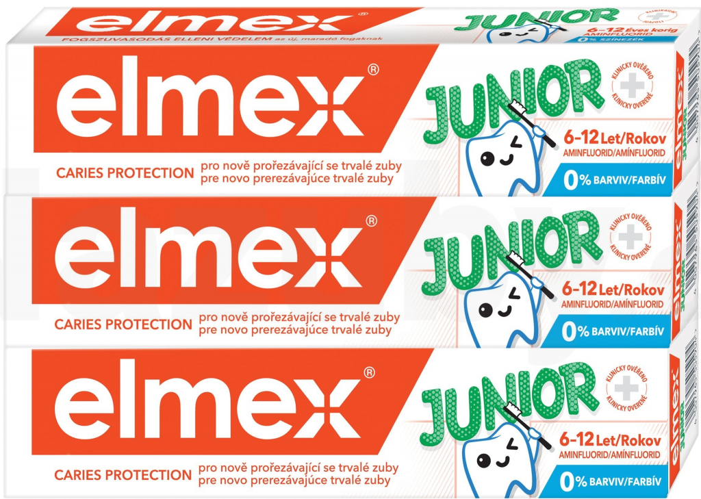 Elmex zubní pasta Junior 3 x 75 ml