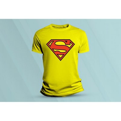 Sandratex dětské bavlněné tričko Superman., Žlutá