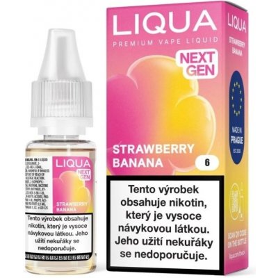 LIQUA Strawberry Banana Gum 10 ml 6 mg – Zboží Dáma