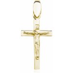 Ovilie Stříbrný přívěsek Zlatý Křížek Ježíš 3648 – Zboží Mobilmania