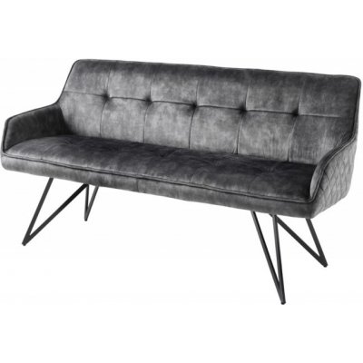 Interior DE Stolová lavice Euphoria 160 CM tmavě šedá sametSL43127 – Zboží Mobilmania