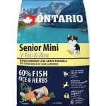 Ontario Senior Mini Fish & Rice 6,5 kg – Hledejceny.cz