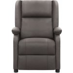 vidaXL 337050 polohovací šedé pravá kůže – Zboží Dáma