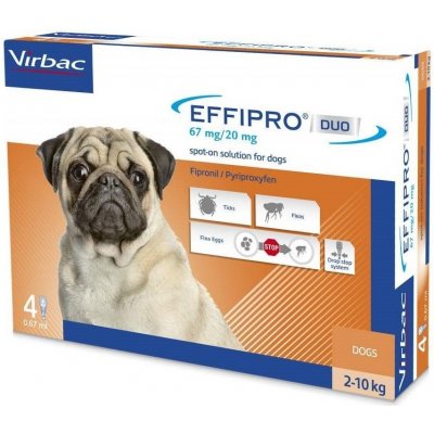 Effipro Spot-on Dog S 2-10 kg 4 x 0,67 ml – Hledejceny.cz