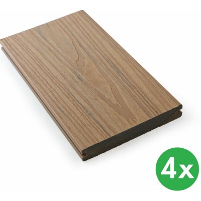 B2B Partner Terasová prkna WPC koextrudovaná plný profil 140 x 23 x 2850 mm teak 4 ks – Hledejceny.cz