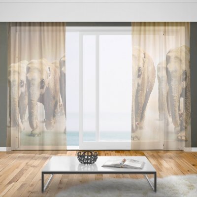 IMPAR Záclony Stádo slonů (Rozměr záclony: 150x250) – Hledejceny.cz