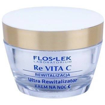 FlosLek Laboratorium Re Vita C 40+ intenzivní noční krém pro revitalizaci pleti Vitamin C Plant Retinol Cottonseed Oil 50 ml