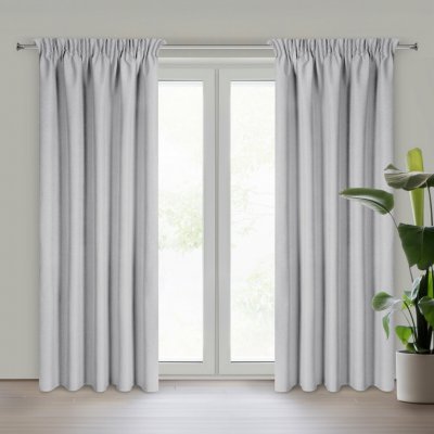 EUROFIRANY ZATEMŇOVACÍ ZÁVĚS (100%) NA PÁSCE SUZAN 135X270 CM ŠEDÁ – Hledejceny.cz