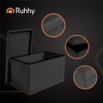 Ruhhy 25995 Taburet skládací látkový, 80 kg, 60 x 30 x 30 cm, černá – Hledejceny.cz