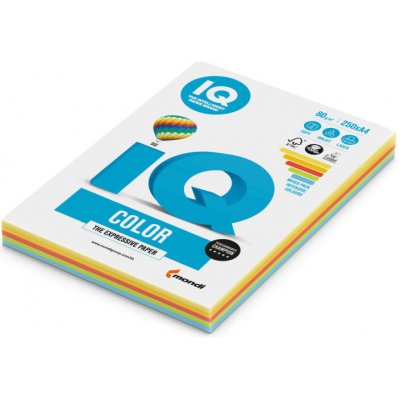 Barevný papír IQ Color mix intenzivních barev A4 80 g 250 listů – Zbozi.Blesk.cz