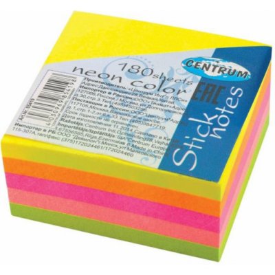 Bloček samolepící 38 x 38mm 180l NEON MINI mix CENTRUM – Hledejceny.cz