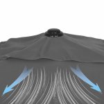 SPRINGOS PALMA GU0037 Zahradní slunečník 230 cm, tmavě šedý – Hledejceny.cz