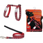 Red Dingo postroj s vodítkem pro kočky Fisbone Red 12 mm – Sleviste.cz