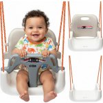 Lebula zahradní houpačka 3v1 kbelík popruhy krémová a bílá – Zboží Dáma