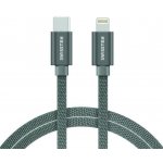 Swissten kabel Textile USB-C/LIGH 1,2m, šedá – Hledejceny.cz