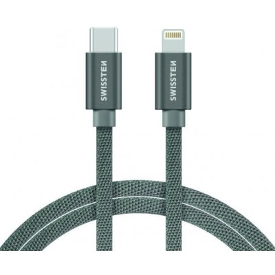 Swissten kabel Textile USB-C/LIGH 1,2m, šedá – Hledejceny.cz