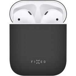 Klíčenka FIXED Silky ultratenké silikonové pouzdro Apple Airpods černé