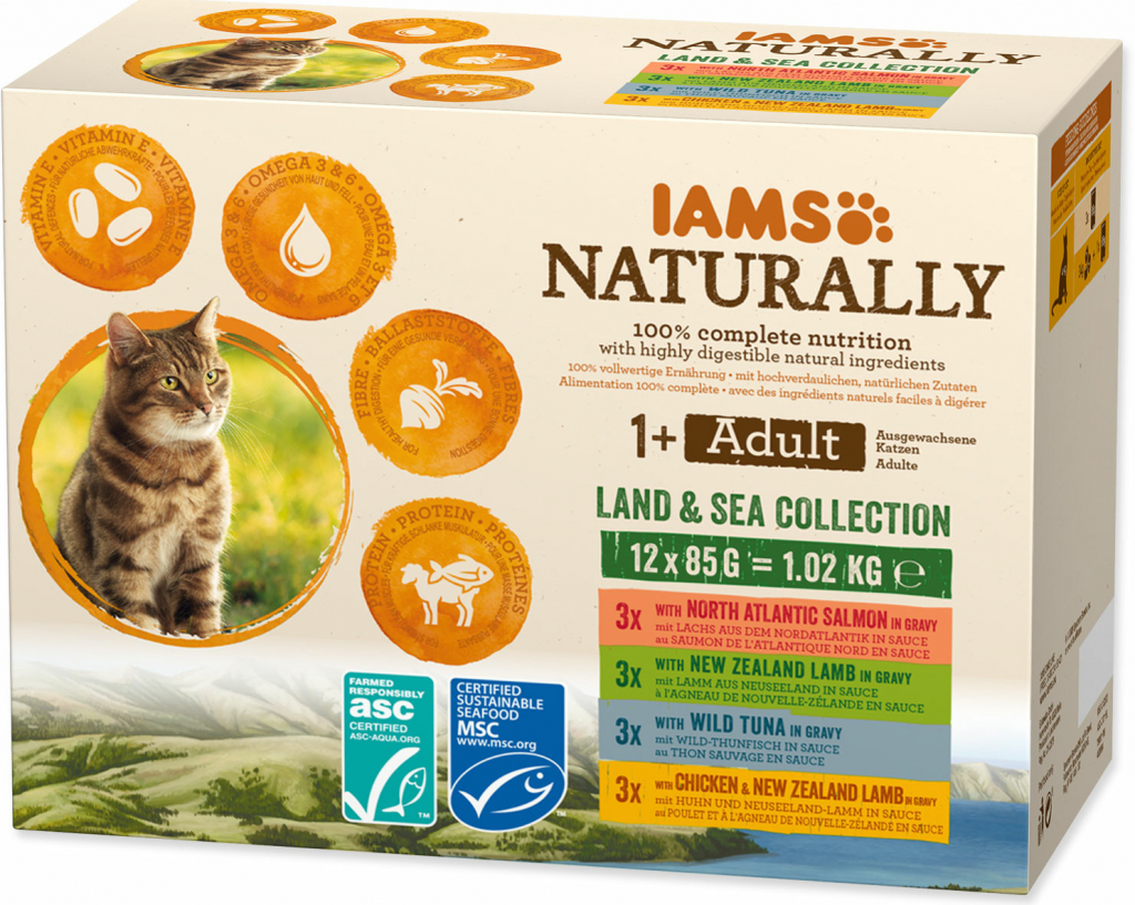 Iams Cat mix masa v omáčce 12 x 85 g