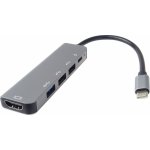PremiumCord USB-C na HDMI + USB3.0 + 2x USB2.0 + PD(power delivery) adaptér – Sleviste.cz