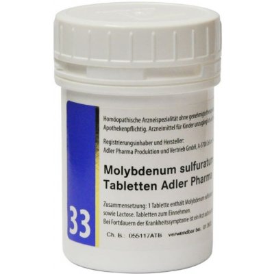 Adler Pharma Schüsslerovy soli Nr. 33 Molybdenum sulfuratum D12 400 tablet – Hledejceny.cz