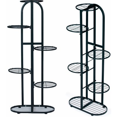 ModernHome PJJPS0014 Kovový stojan na květiny 6 úrovní 106 cm černý – Zboží Dáma